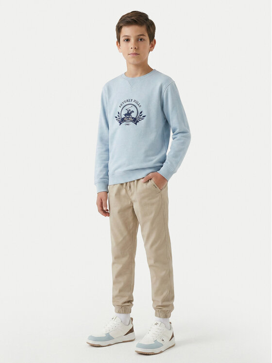 Beverly Hills Polo Club Beverly Hills Polo Club Суитшърт W126-BHBSS-1043-23X Светлосиньо Regular Fit