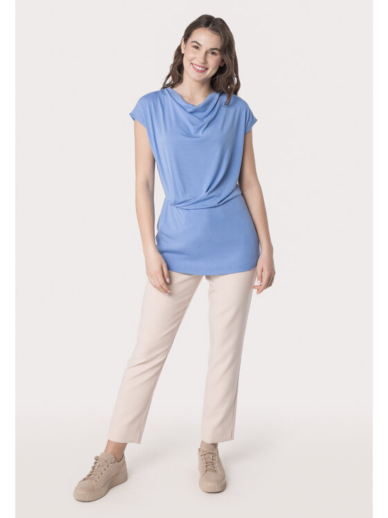 QUIOSQUE QUIOSQUE Blúzka 1UC003 Modrá Regular Fit