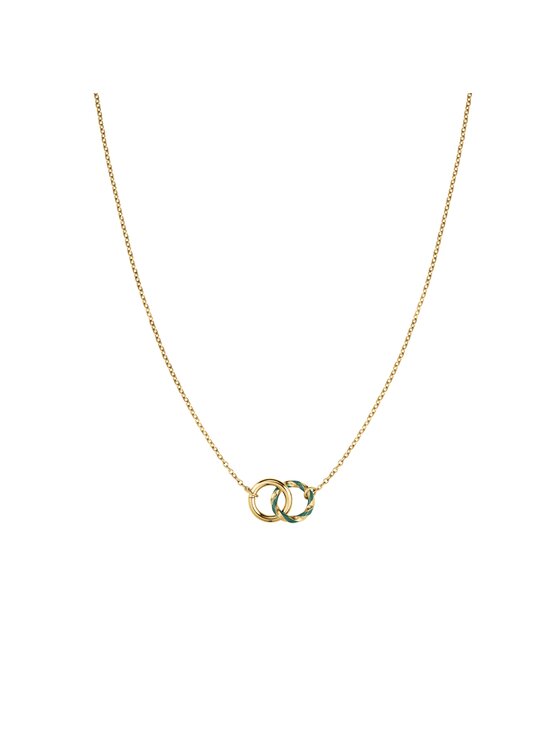Rosefield Rosefield Naszyjnik Emerald Duo Necklace Złoty