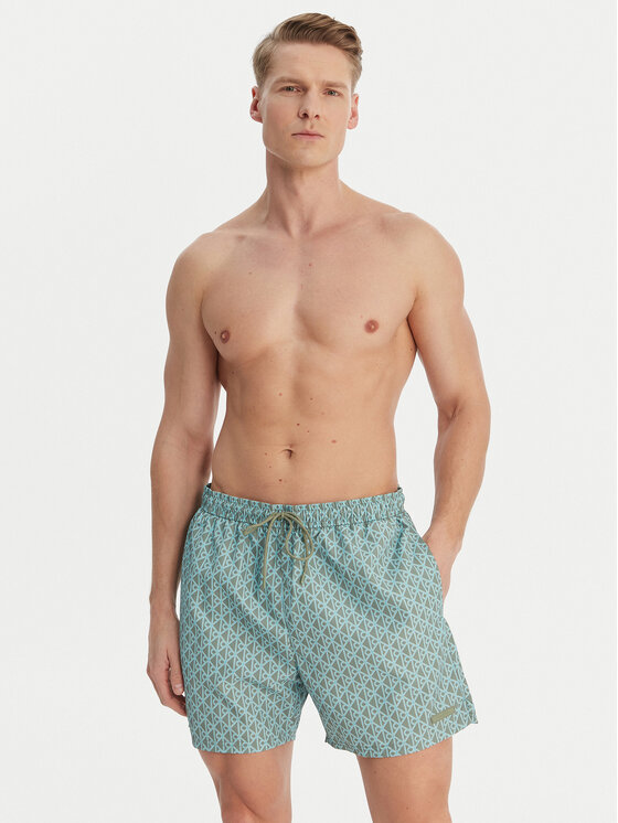 Calvin Klein Swimwear Calvin Klein Swimwear Plavecké šortky LV00N61027 Zelená Regular Fit