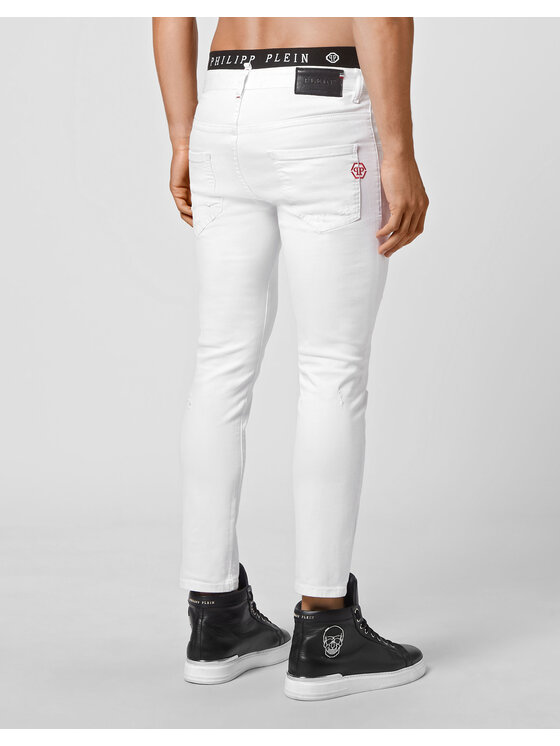 PHILIPP PLEIN PHILIPP PLEIN Jeansy 10219 Biały Skinny Fit