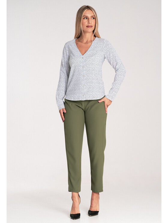FIGL FIGL Blúzka M1047 Sivá Regular Fit