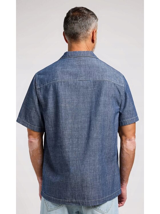 Lee Lee Koszula 101 Camp Shirt Niebieski Relaxed Fit