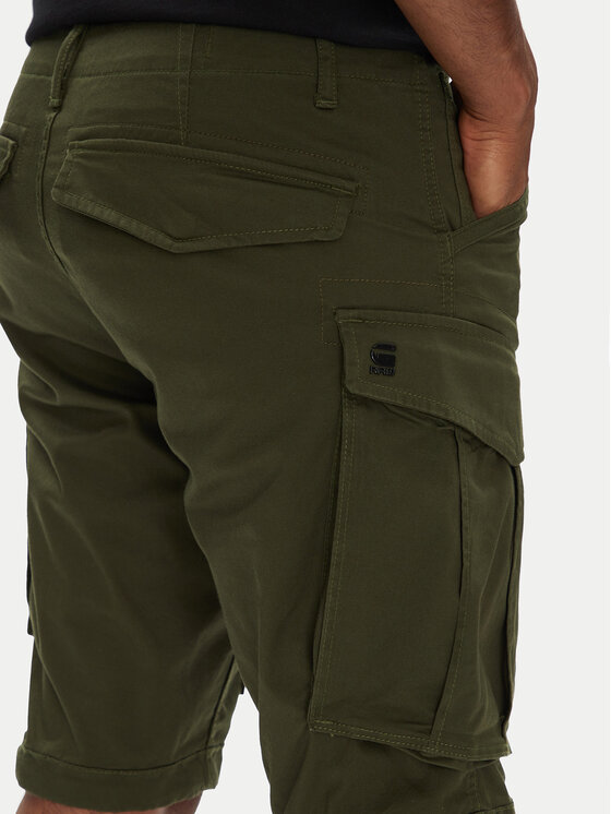 G-Star Raw G-Star Raw Šortky z materiálu Rovic Zip D26214-5126 6059 Khaki Relaxed Fit