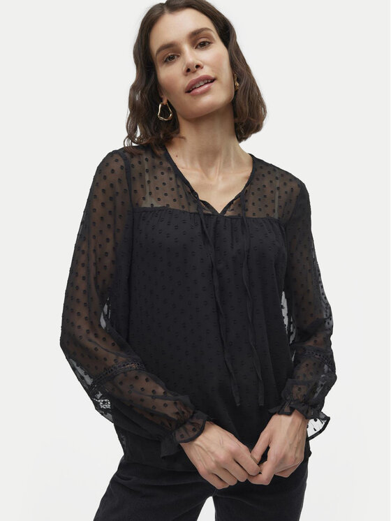 Vero Moda Vero Moda Μπλουζάκι Leah 10314692 Μαύρο Regular Fit