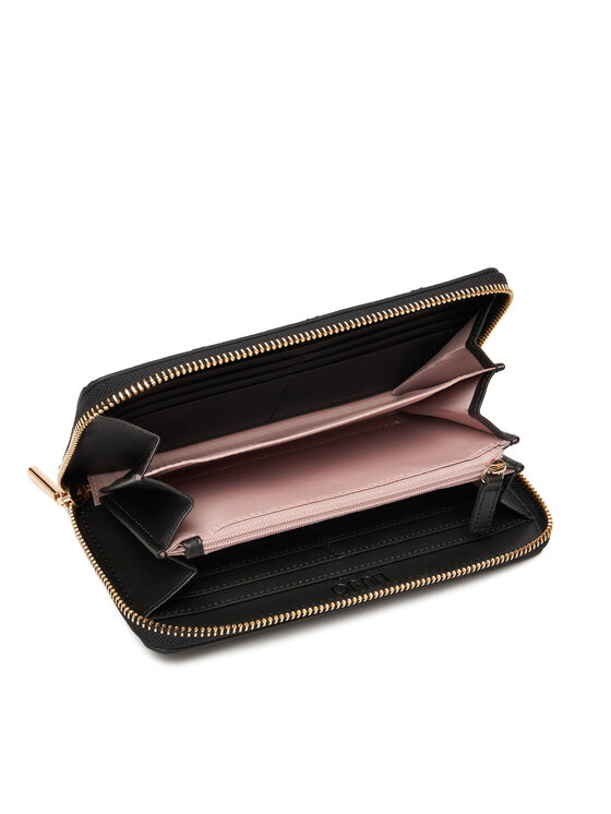 Liu Jo Liu Jo Голям дамски портфейл Ecs Xl Zip Around AF5170 E0538 Черен