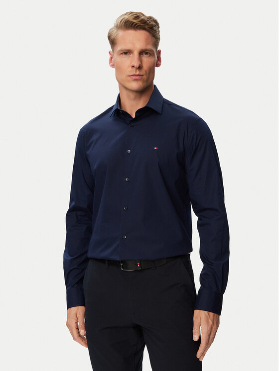 Tommy Hilfiger Cămașă MW0MW43749 Bleumarin Regular Fit