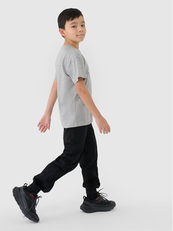 4F 4F T-Shirt 4FJWMM00TTSHM2331 Szary jasny Regular Fit
