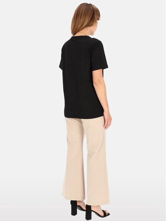 Perso Perso Tričko TCE245000F Čierna Regular Fit