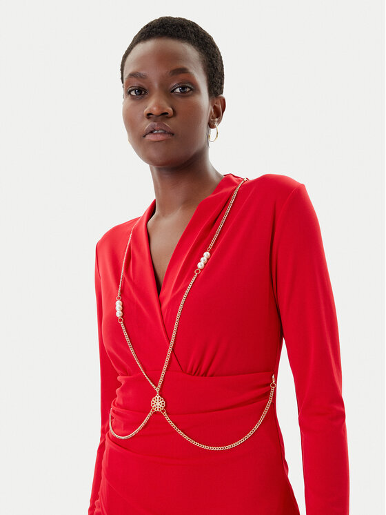 Rinascimento Rinascimento Coctailkleid CFC0020146002 Rot Slim Fit