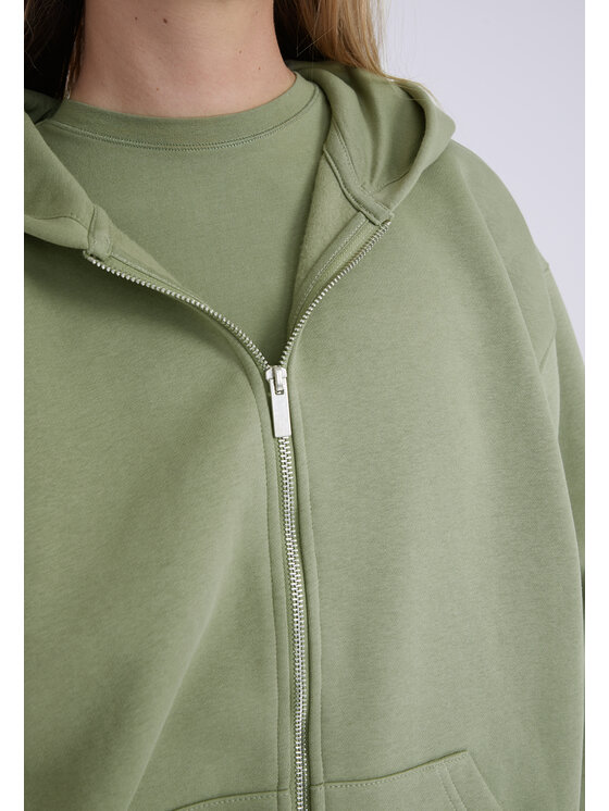 Style Republic Style Republic Bluza Zip Hoodie Zielony Comfort Fit