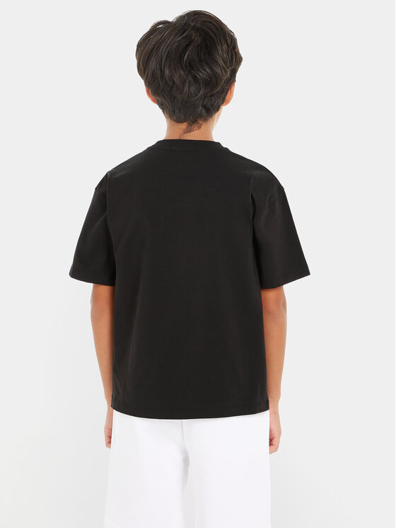 Calvin Klein Jeans Calvin Klein Jeans Majica Intrasia IB0IB02032 Črna Relaxed Fit