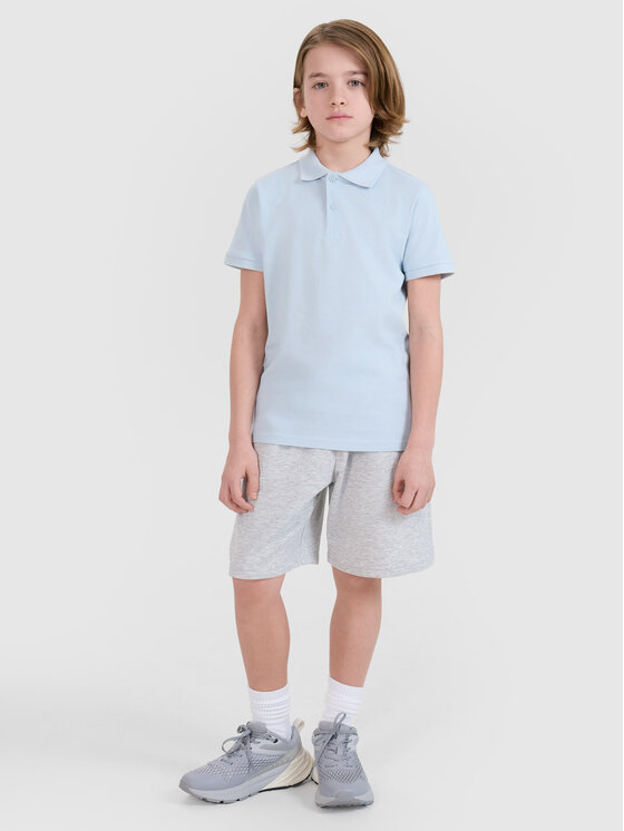 4F 4F Polo BASIC+ Niebieski Regular Fit