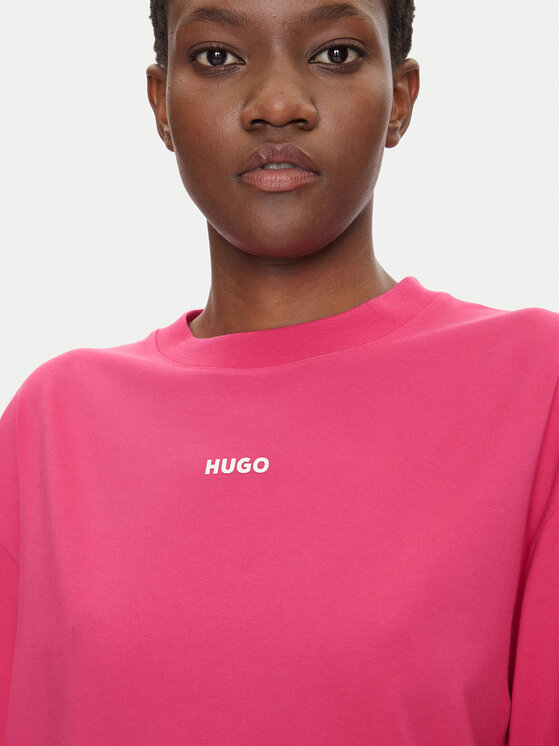 HUGO HUGO Póló 50490593 Rózsaszín Relaxed Fit