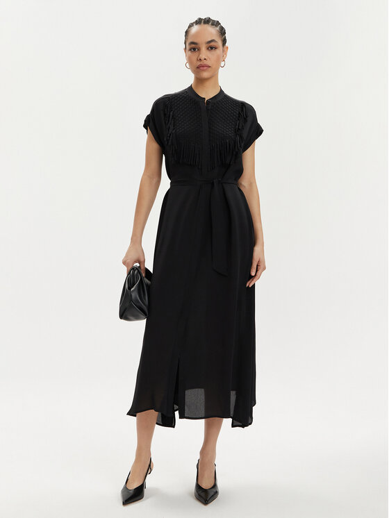 Marella Marella Sukienka letnia Forma 2413221182 Czarny Relaxed Fit