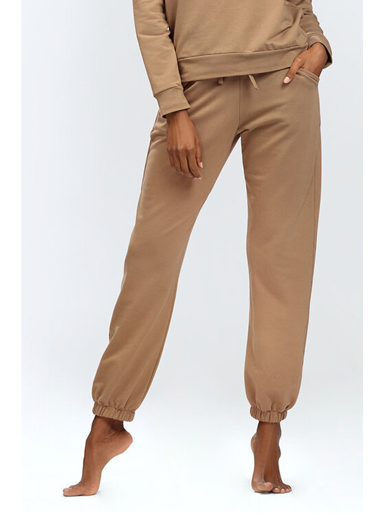 DKaren Sport DKaren Sport Spodnie dresowe Wenezja Brązowy Slim Fit