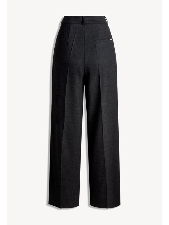 BIZUU BIZUU Spodnie materiałowe BANOS RELAXED FIT Szary ciemny Standard Fit