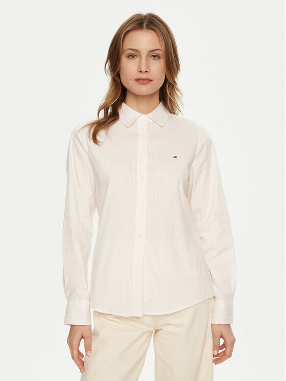 Tommy Hilfiger Tommy Hilfiger Ing WW0WW44084 Rózsaszín Regular Fit