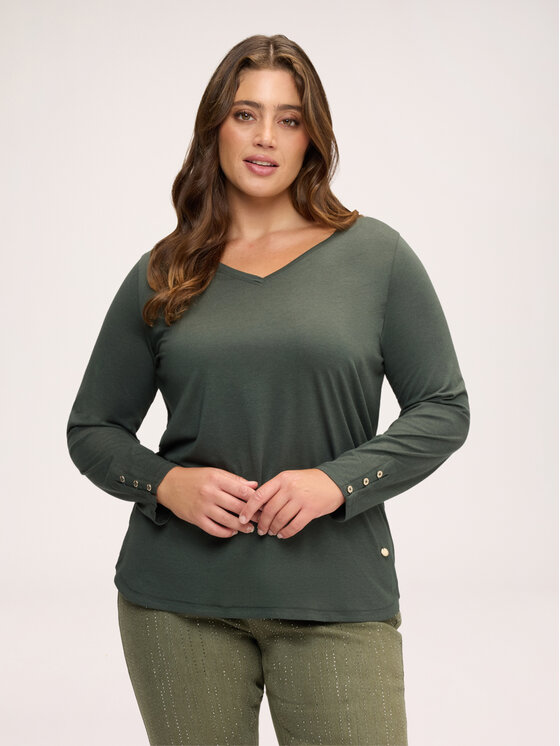 Fiorella Rubino Fiorella Rubino T-shirt G0CSL009263N035 Verde Regular Fit
