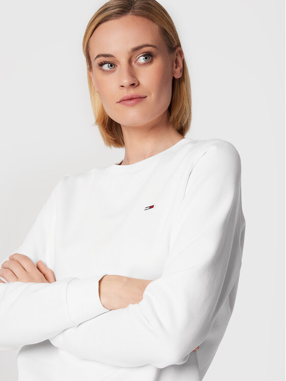 Tommy Jeans Tommy Jeans Світшот Fleece DW0DW09227 Білий Regular Fit