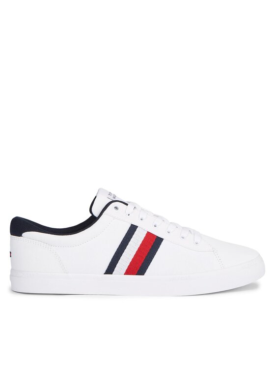 Teniși Tommy Hilfiger Iconic Vulc Stripes Mesh FM0FM05072 Alb