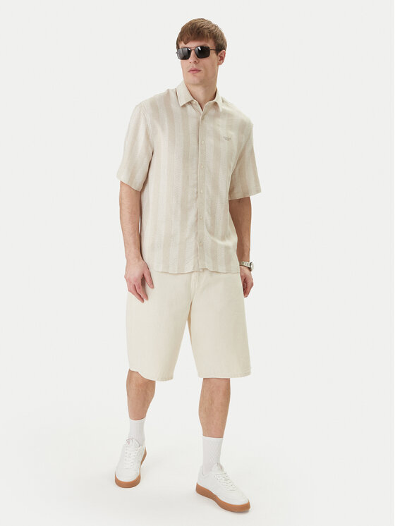 Guess Guess Πουκάμισο M6GH28 W1717 Μπεζ Regular Fit