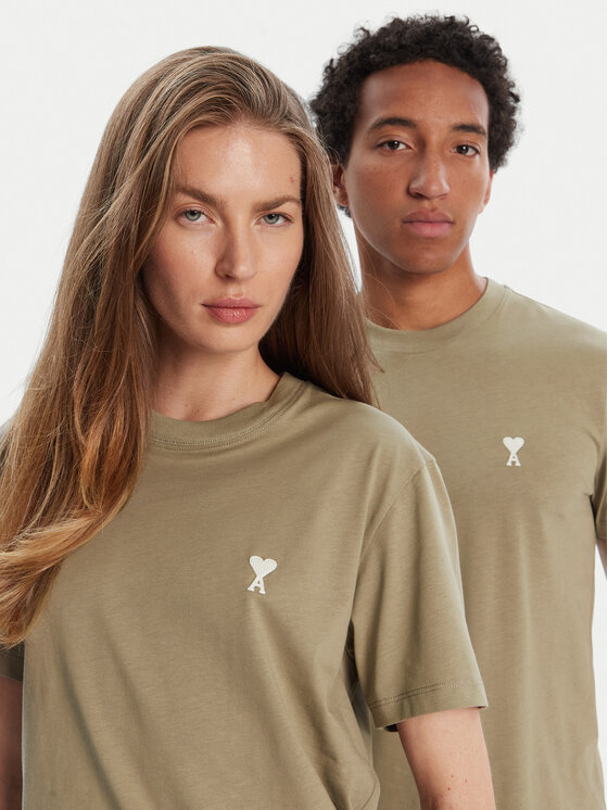 AMI PARIS AMI PARIS Футболка HTS060.724 Хакі Regular Fit