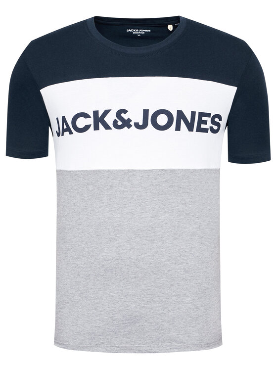 Jack Jones T shirt Logo Blocking 12173968 Multicolore Slim Fit