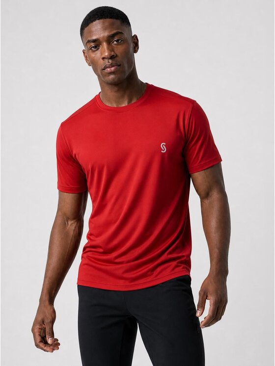 Jigga Wear Jigga Wear Koszulka techniczna 131610 Czerwony Regular Fit