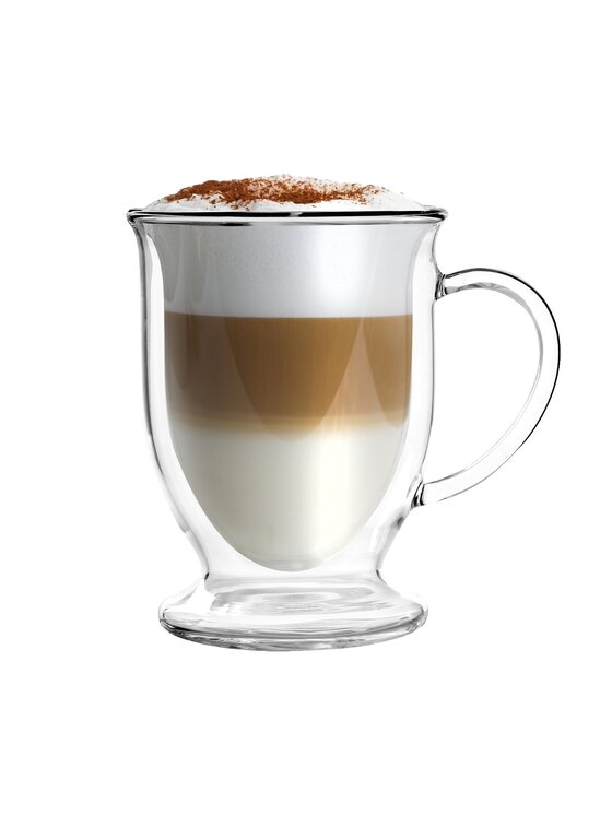 Vialli Design Vialli Design Komplet szklanek KOMPLET 2 SZKLANEK DO LATTE 250ML AMO 6421 Przezroczysty