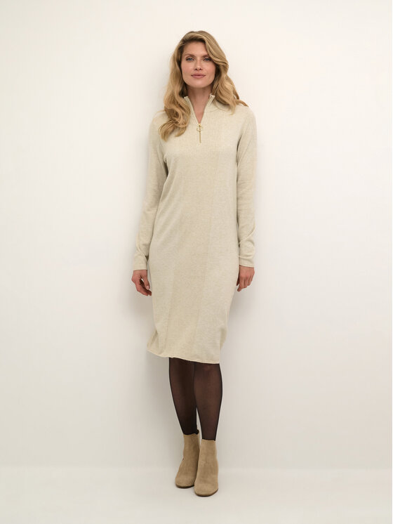 Cream Cream Džemper haljina Crdela Knit 10611862 Bež Straight Fit