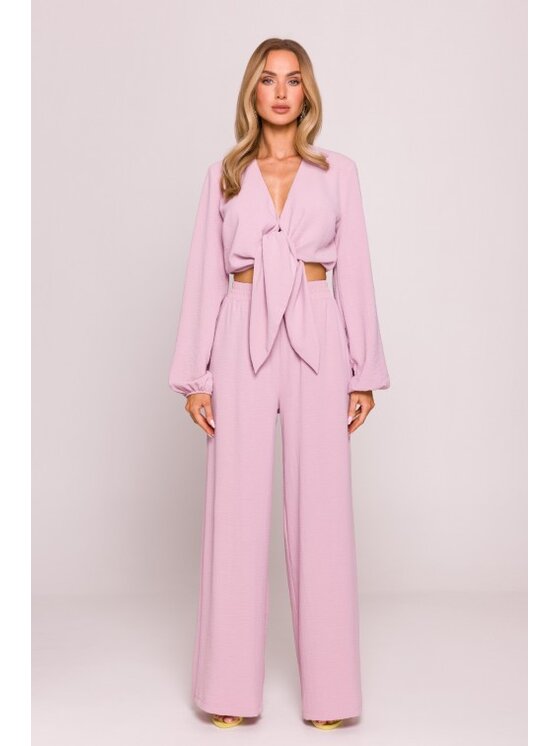 Made of Emotion Made of Emotion Top M861 Różowy Cropp Fit