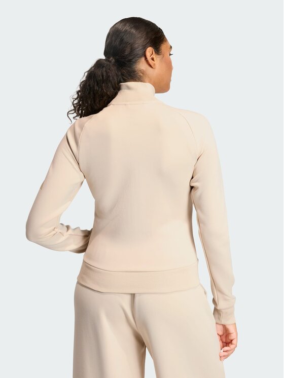 adidas adidas Bluza SOFT LUX SLIM Beżowy Slim Fit