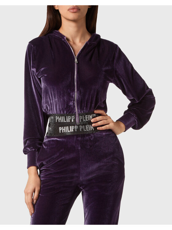 PHILIPP PLEIN PHILIPP PLEIN Mikina 3545 Fialová Regular Fit