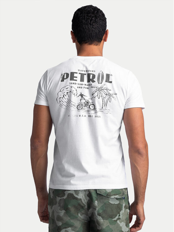 Petrol Industries Petrol Industries T-shirt M-1040-TSR635 Bijela Regular Fit