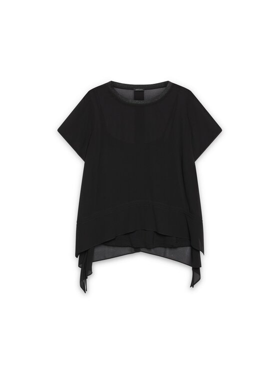 Fiorella Rubino Fiorella Rubino Bluzka 2122T002508N033 Czarny Over Fit