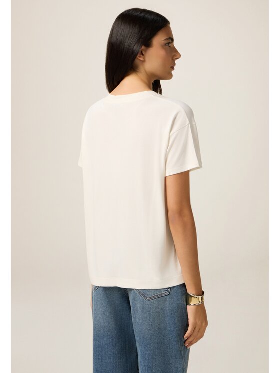 Oltre Oltre T-shirt G304J004204N011 Bianco Over Fit