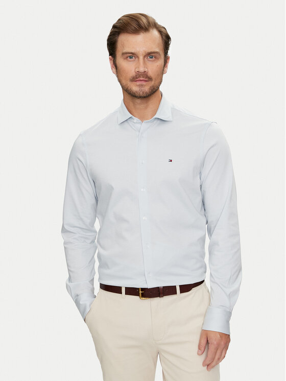 Tommy Hilfiger Tommy Hilfiger Cămașă MW0MW35805 Albastru celest Slim Fit