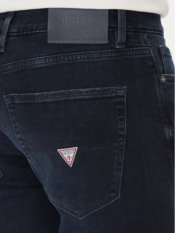 Guess Guess Jeansy M5YAN2 D5Q91 Tmavomodrá Slim Fit