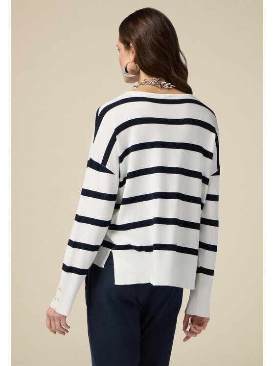 Oltre Oltre Cardigan M365E001710N0R2 Bianco Over Fit