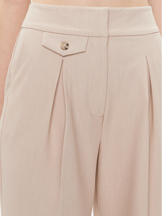Vila Vila Pantaloni di tessuto 14088007 Beige Straight Fit
