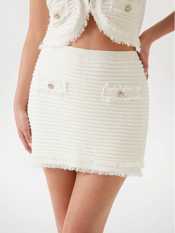 Guess Guess Sukně 175955 Bílá Classic Fit