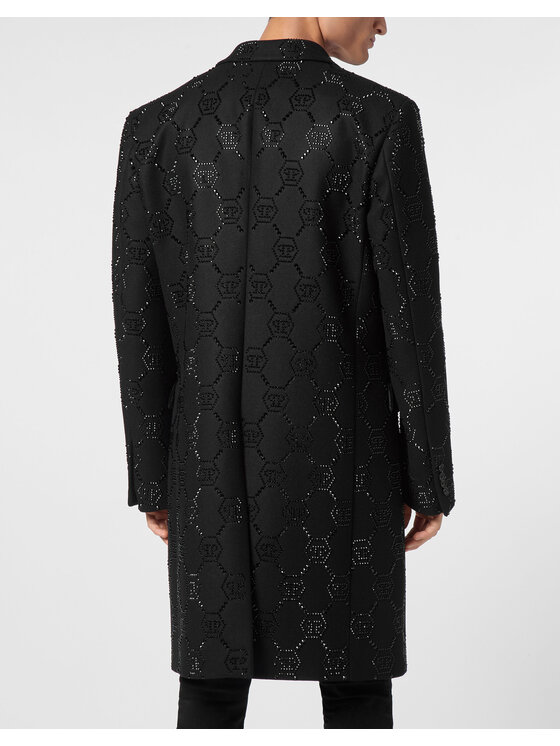 PHILIPP PLEIN PHILIPP PLEIN Kabát 11599 Čierna Regular Fit