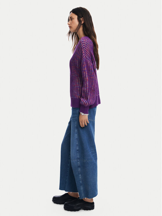 Desigual Desigual Пуловер Whitehorse 24WWJF34 Виолетов Regular Fit