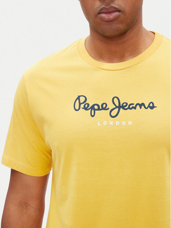 Pepe Jeans Pepe Jeans T-Shirt Eggo N PM508208 Żółty Regular Fit