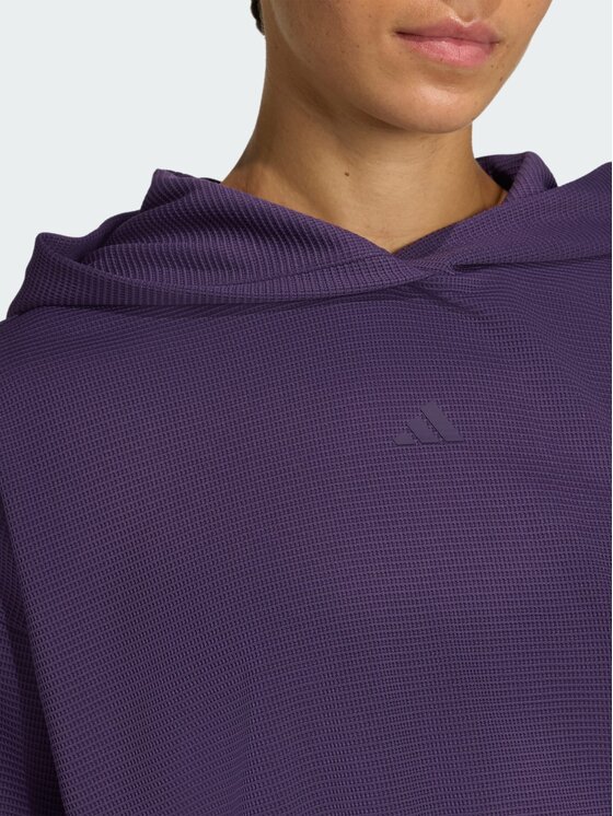 adidas adidas Bluza Yoga Cover-Up Fioletowy Loose Fit