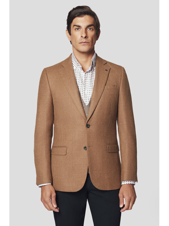 Lancerto Lancerto Marynarka Kelowna MA073224000006 Beżowy Slim Fit