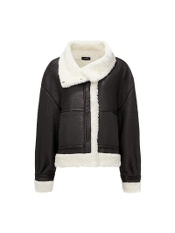 La Mania La Mania Cappotto in shearling STOCKHOLM Nero Classic Fit