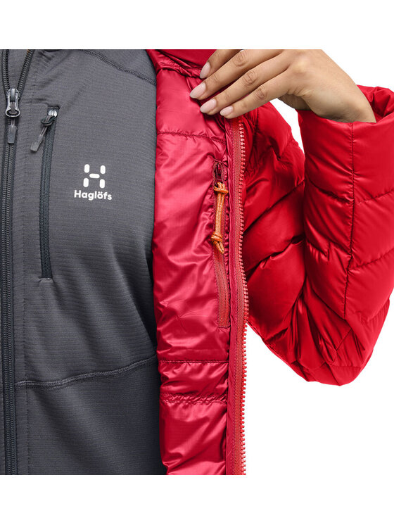 Haglöfs Haglöfs Kurtka puchowa ROC Flash Down Jacket Women Czerwony Regular Fit