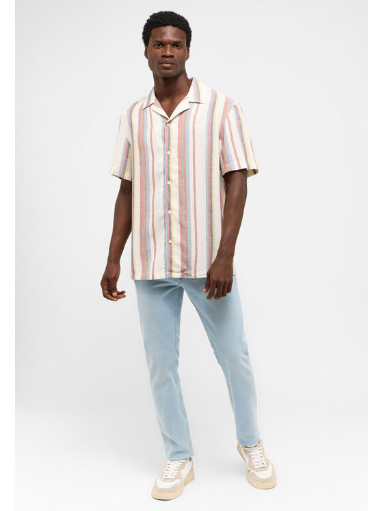 Mustang Mustang Camicia Collin Camp Stripe Multicolore Regular Fit